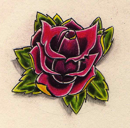 Simple rose outline tattoo drawing roses jpg – Clipartix